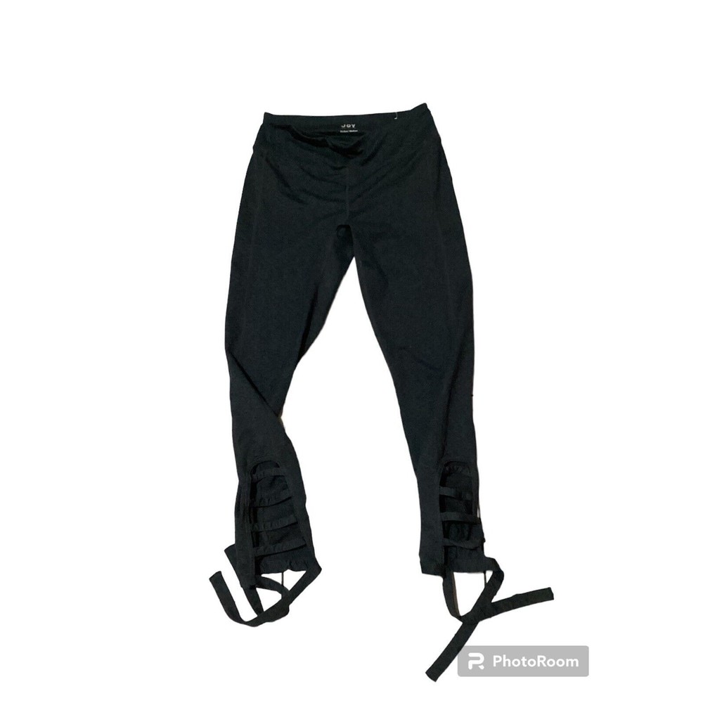 Joy Lab Leggings Medium Womens Dark Grey High Rise Cut Out Skinny Leg